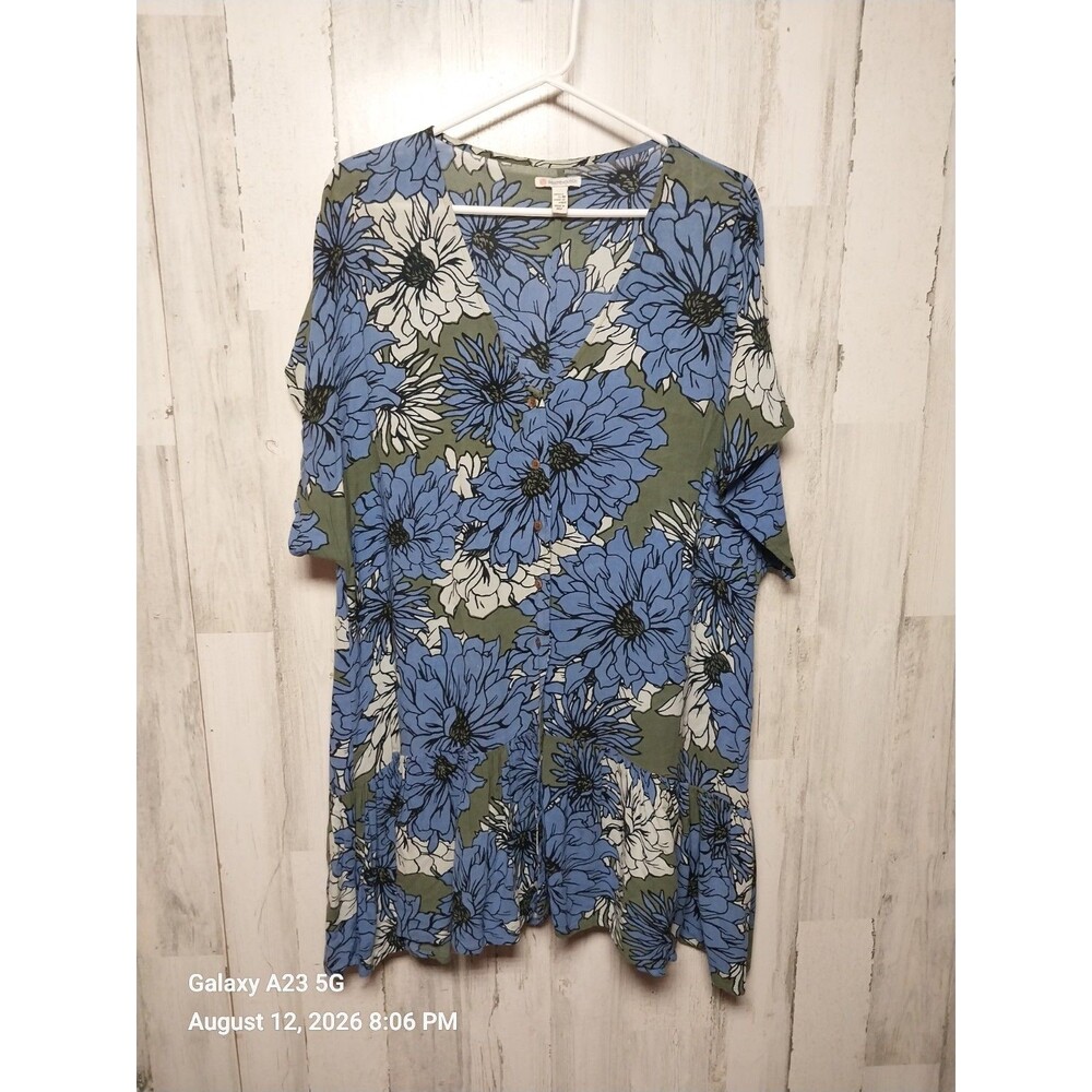 Sisstrevolution Large Floral Mini Dress Cover Up Coastal